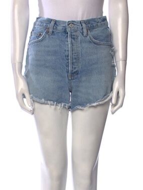 Agolde Light Wash Denim Shorts